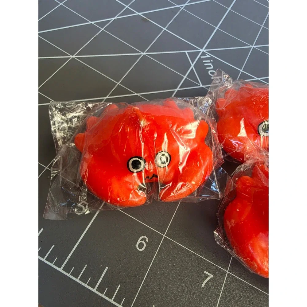 Set of 5 Mini Orange Crab Floating Candles 2 Inch
